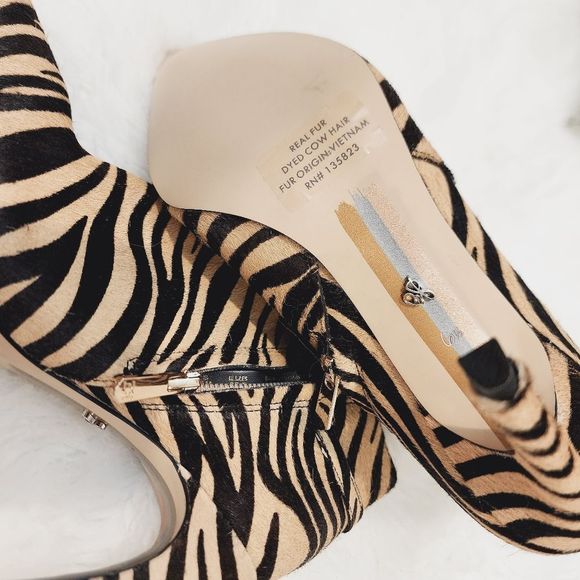 NEW Sam Edelmen Zebra print boots - Picture 12 of 14